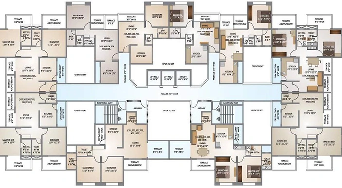 Floor Plan of Kohinoor Begonia 3 in Talegaon Dabhade, Pune - Image 202075