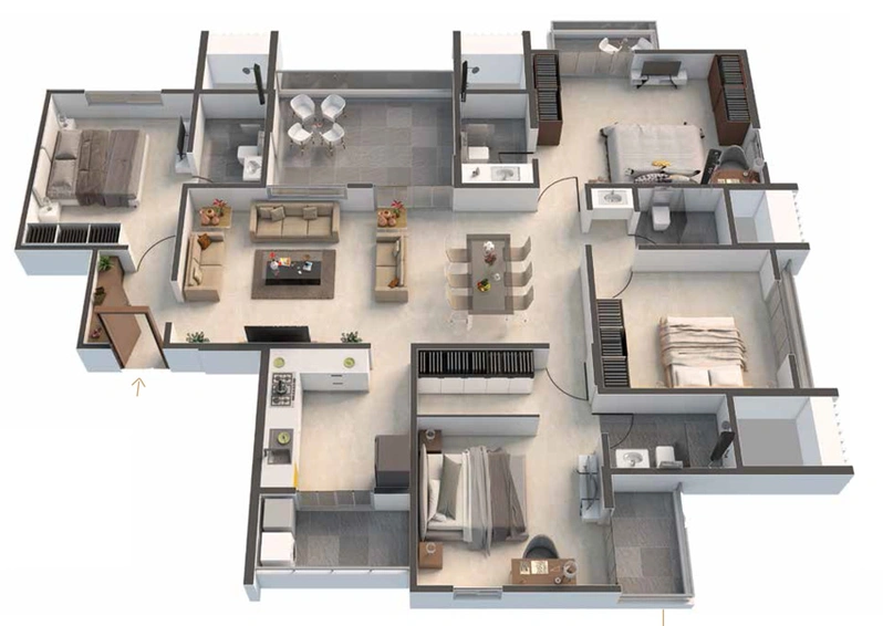4 BHK Flat in Pandit Toran in Aundh, Pune - Image 759526