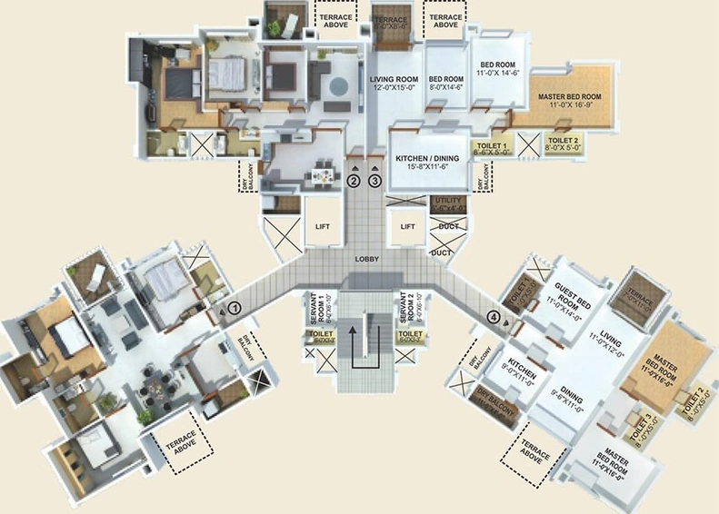 Floor Plan of Kool Rising Landscapes in NIBM Annex, Pune - Image 202103