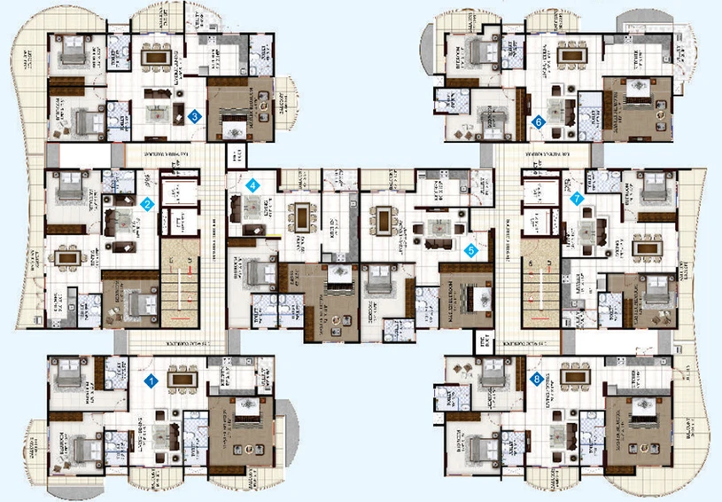 Floor Plan of Vishnu Priya Parimala Skyview in Kadugodi, Bangalore - Image 202157