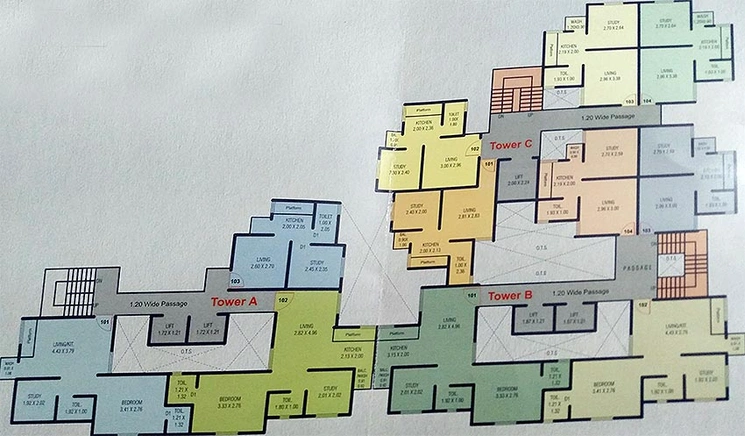 Floor Plan of Shree Siddhi Heights in Soma Talav, Vadodara - Image 202181