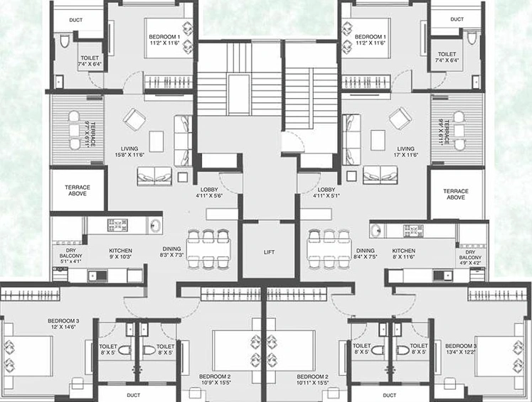 Floor Plan of Raviraj The Secret Garden in Sopan Baug, Pune - Image 202336