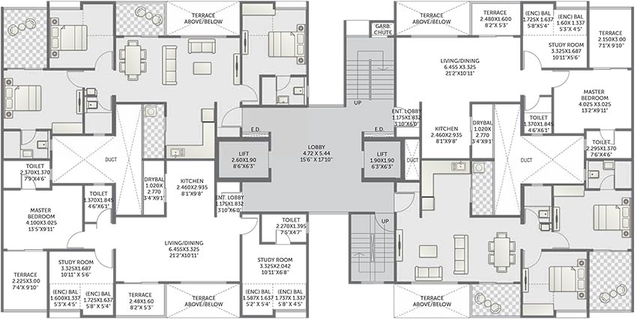 Floor Plan of Pristine Pronext in Wakad, Pune - Image 203587
