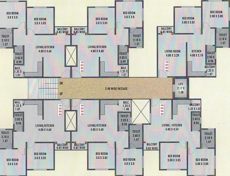 Floor Plan of Maa Shyam Heights in Chhani, Vadodara - Image 202532