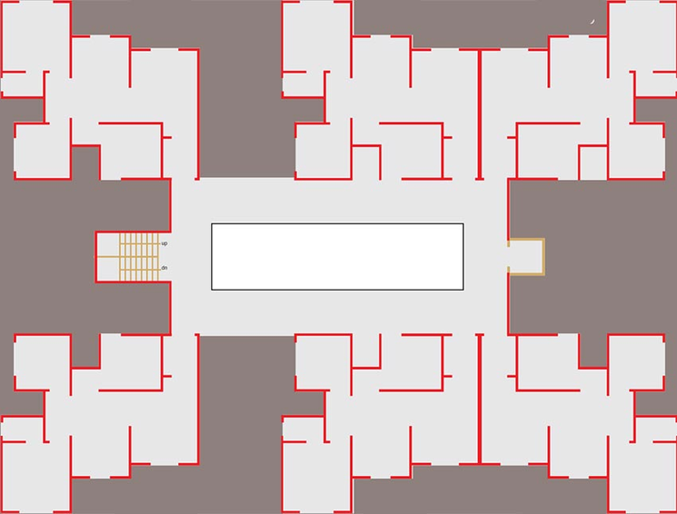Floor Plan of Satyanarayan Shubham Heights in Gotri, Vadodara - Image 202587