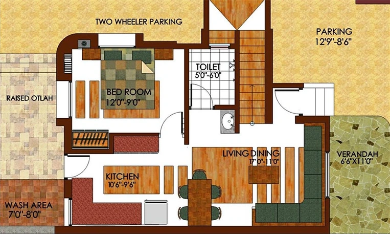 1 BHK House/Villa in Savitaben Shubh Darshan Greens in Waghodia Road, Vadodara - Image 826775