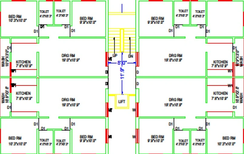 Floor Plan of Savitaben Shubh Darshan Greens in Waghodia Road, Vadodara - Image 202600