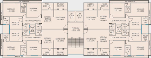Floor Plan of Shree Shyama Icon in Sevasi, Vadodara - Image 202630
