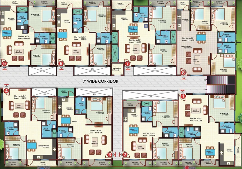 Floor Plan of Aesthetics Arjun Grand in HSR Layout, Bangalore - Image 202660