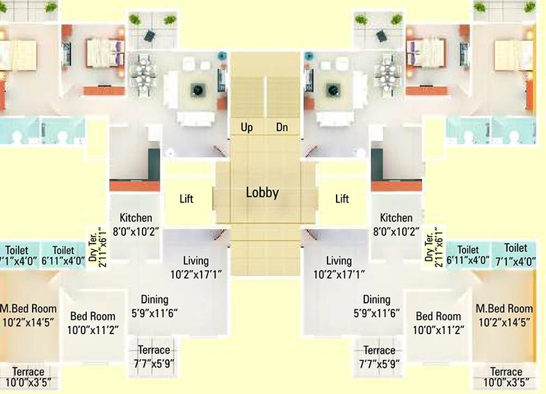 Floor Plan of Aditya Green Zone in Baner, Pune - Image 202698