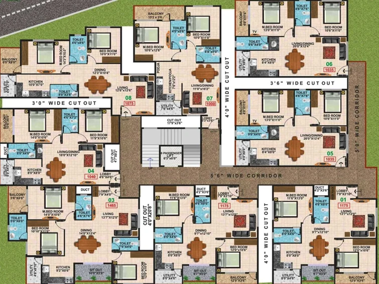 Floor Plan of Keystone Sarovar in JP Nagar, Bangalore - Image 202700
