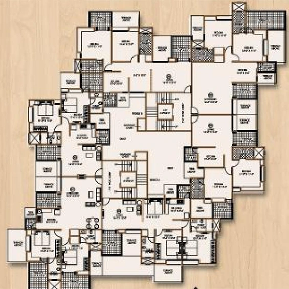 Floor Plan of Casa Greens in Kondhwa, Pune - Image 202736