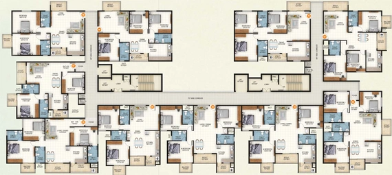 Floor Plan of Aryan 1 Celeste in Yelahanka, Bangalore - Image 202741