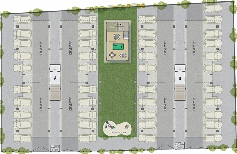 Master Plan of Shree Shyama Residency in Akota, Vadodara - Image 202777