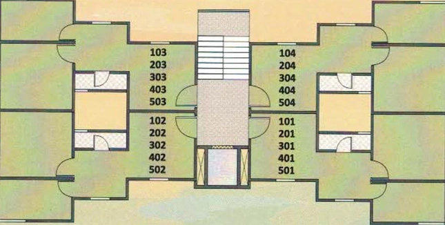 Floor Plan of Shreenathji Heights in Chhani, Vadodara - Image 202803