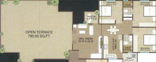 3 BHK Flat in Shreenath Plaza in Gokul Nagar, Vadodara - Image 826849