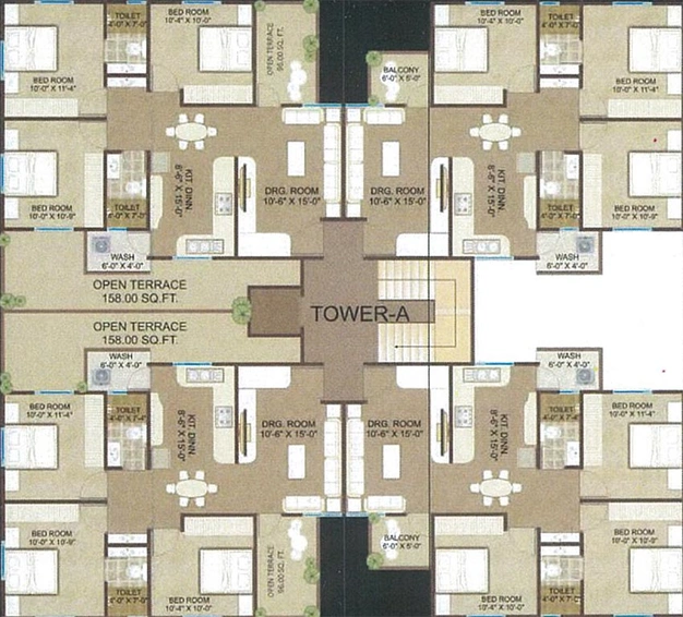 Floor Plan of Shreenath Plaza in Gokul Nagar, Vadodara - Image 202823