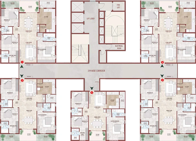 Floor Plan of Namishree Aria in Nagole, Hyderabad - Image 202861