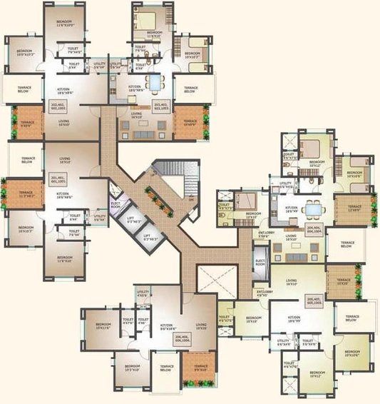 Floor Plan of Kushal Nivriti in Kondhwa, Pune - Image 202872