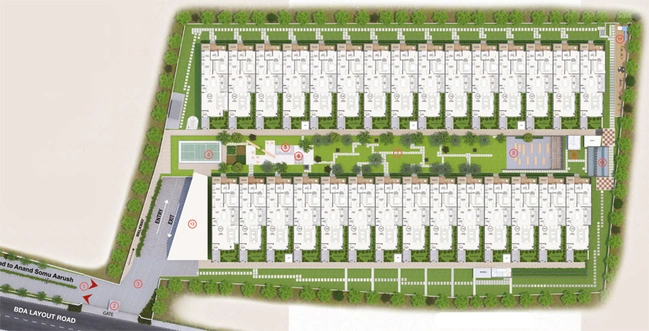 Master Plan of Anand Somu Aarush in Anjanapura, Bangalore - Image 202883