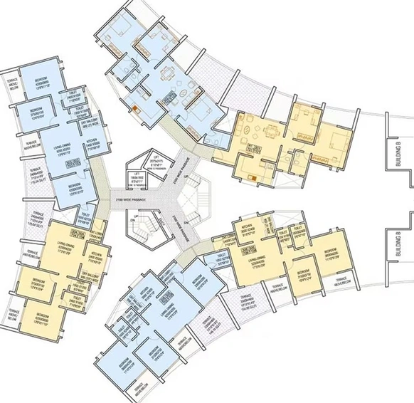 Floor Plan of Nandan Euphora in Vishrantwadi, Pune - Image 202897