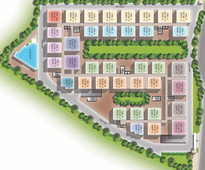 Master Plan of Modi Mayflower Grande in Mallapur, Hyderabad - Image 202975