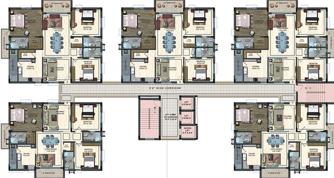 Floor Plan of Namishree T19 Towers in Secunderabad, Hyderabad - Image 202987