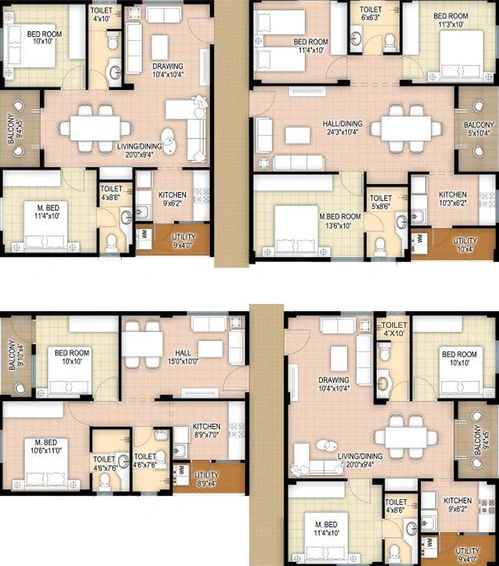 Floor Plan of Modi Paramount Avenue in Secunderabad, Hyderabad - Image 203015