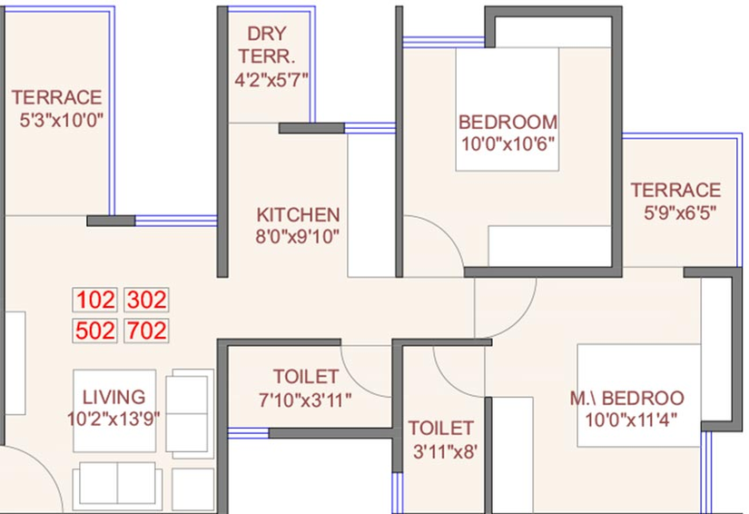 2 BHK Flat in Shreyas Happy Homes in Kapurhol, Pune - Image 826914