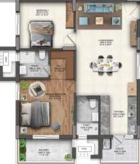 2 BHK Flat in Pranava East Crest in Hastinapuram, Hyderabad - Image 826917