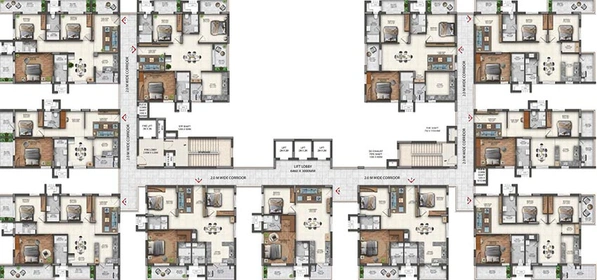 Floor Plan of Pranava East Crest in Hastinapuram, Hyderabad - Image 203046