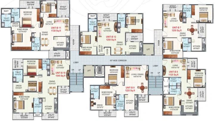 Floor Plan of PSR Krish Kamal in Electronic City, Bangalore - Image 203054