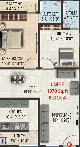 1 BHK Flat in SGK Sunview Homes in Electronic City, Bangalore - Image 826931