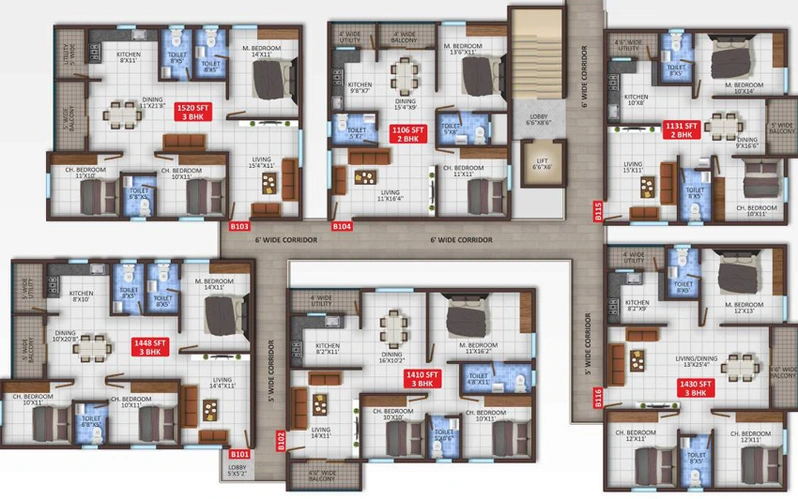 Floor Plan of VG Boat Club in Bannerghatta, Bangalore - Image 203135