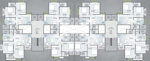 Floor Plan of Sanand Green Residency 2 in Sanand, Ahmedabad - Image 117235