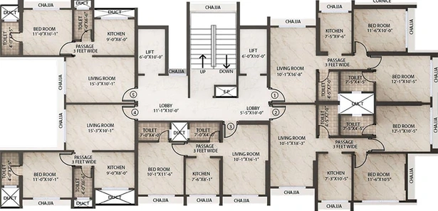 Floor Plan of Shreeji Nirmiti Seasons in Mulund East, Mumbai - Image 203191