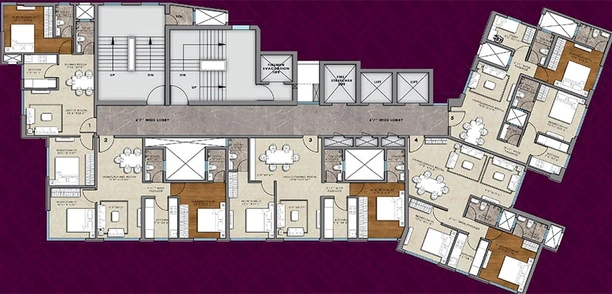 Floor Plan of Crystal Sukruti Samyra in Marine Lines East, Mumbai - Image 203229