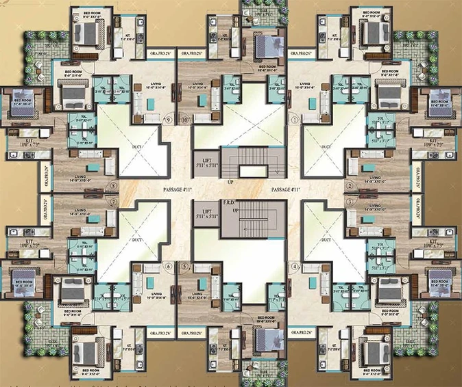 Floor Plan of Tharwani Millennium City in Badlapur East, Thane - Image 203238