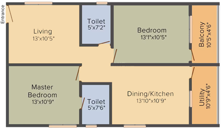 2 BHK Flat in Mahaveer Cygnet in Kogilu, Bangalore - Image 827031