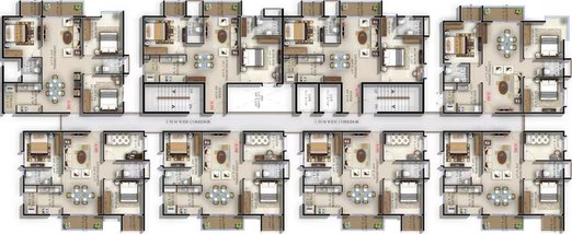Floor Plan of Mahaveer Jasper in JP Nagar, Bangalore - Image 203365