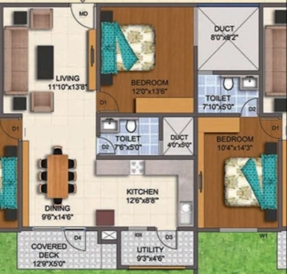 2 BHK Flat in Mahaveer Promenade in KR Puram, Bangalore - Image 827038