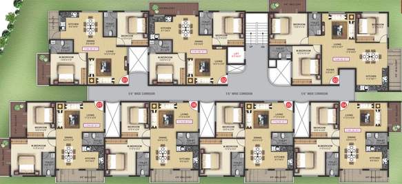 Floor Plan of Vertex Fairmount in Begur, Bangalore - Image 203391