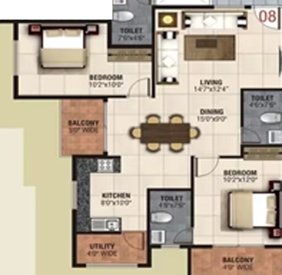 2 BHK Flat in Vertex Venezia in Varthur, Bangalore - Image 827047