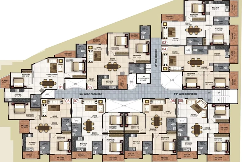 Floor Plan of Vertex Venezia in Varthur, Bangalore - Image 203396