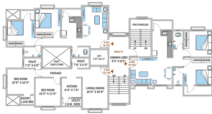 Floor Plan of Shree Ganesh Northstar in Dixit Nagar, Nagpur - Image 117095