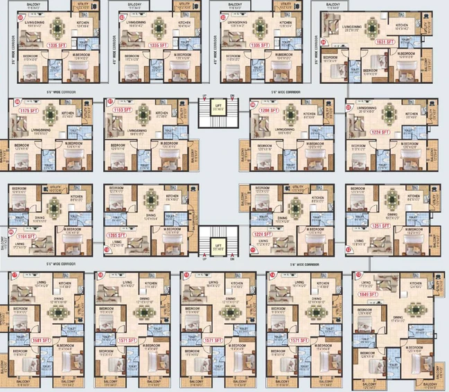 Floor Plan of JPR Raaga in KR Puram, Bangalore - Image 203490