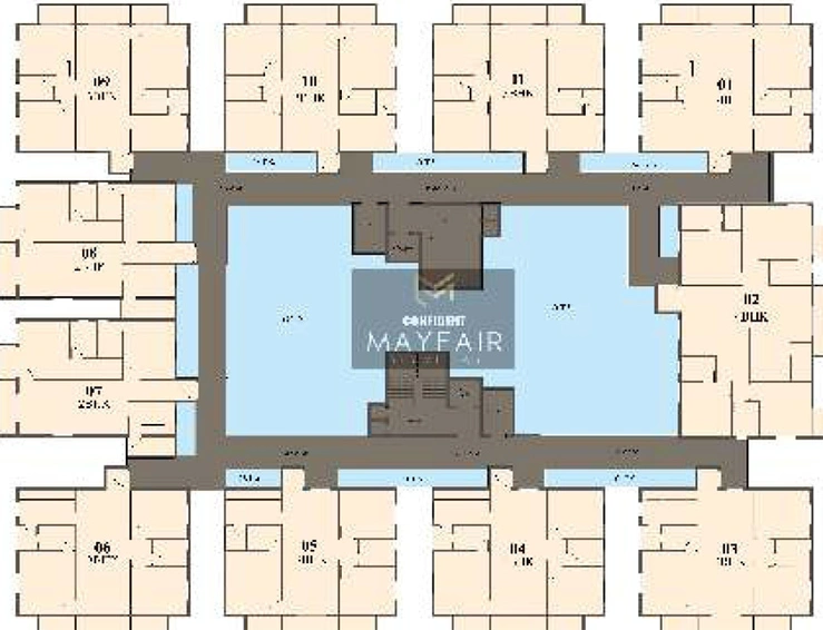 Floor Plan of Confident Mayfair in Sarjapur Road, Bangalore - Image 203536