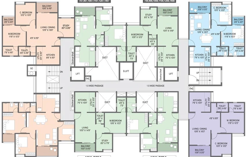 Floor Plan of Yashada Supreme in Dudulgaon, Pune - Image 116491