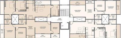 Floor Plan of Omkar Varad Residency in Wakad, Pune - Image 203707