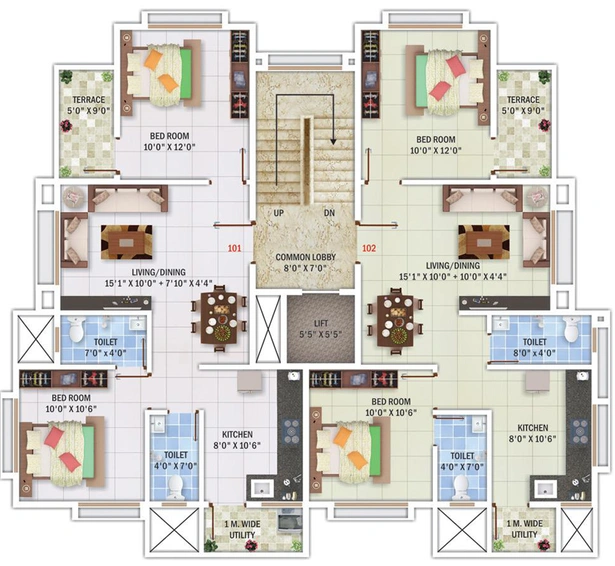 Floor Plan of Shree Sukh Saroj in Zingabai Takli, Nagpur - Image 116498